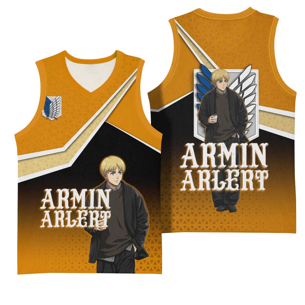 Armin Arlert Attack on Titan Basketball Jersey Anime Casual Coffeehouse Style