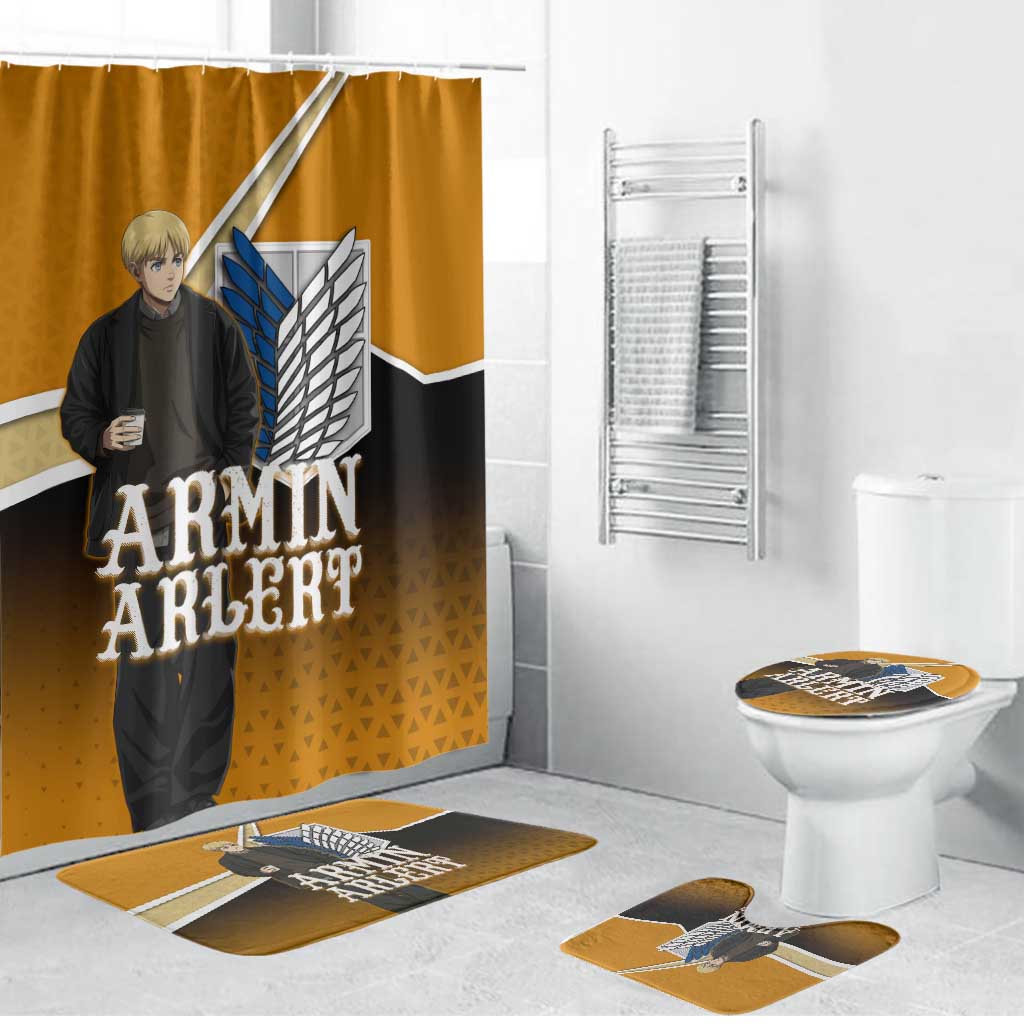 Armin Arlert Attack on Titan Bathroom Set Anime Casual Coffeehouse Style