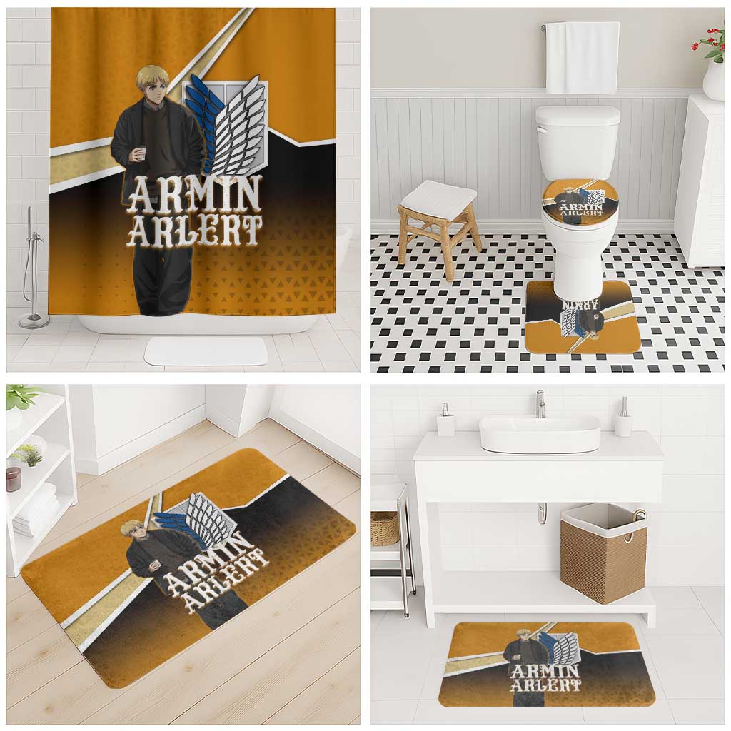 Armin Arlert Attack on Titan Bathroom Set Anime Casual Coffeehouse Style