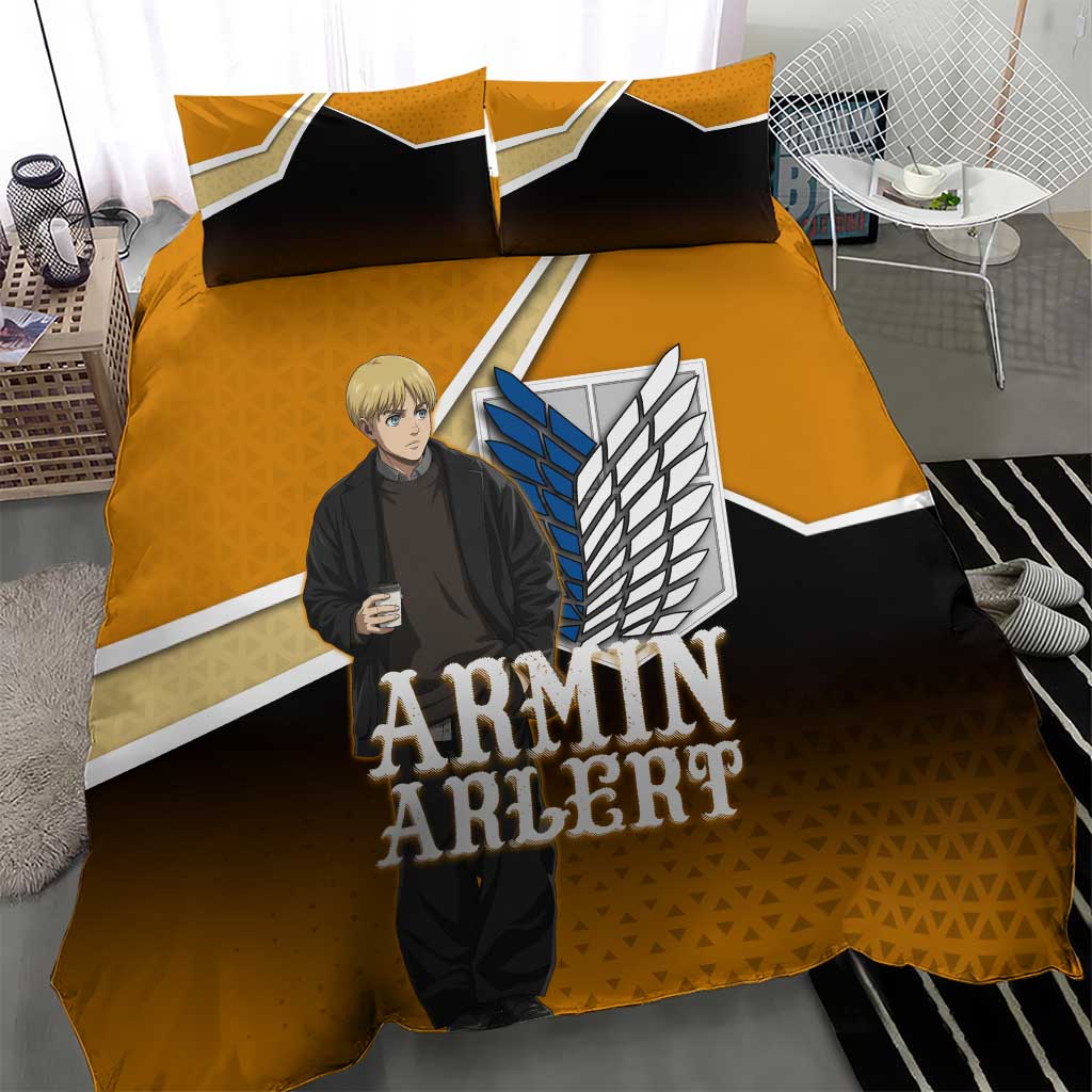 Armin Arlert Attack on Titan Bedding Set Anime Casual Coffeehouse Style