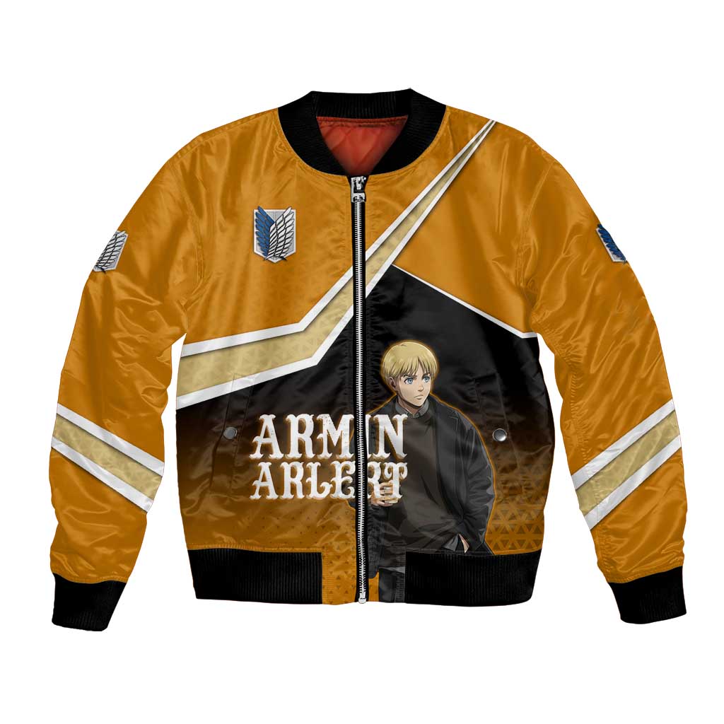 Armin Arlert Attack on Titan Bomber Jacket Anime Casual Coffeehouse Style