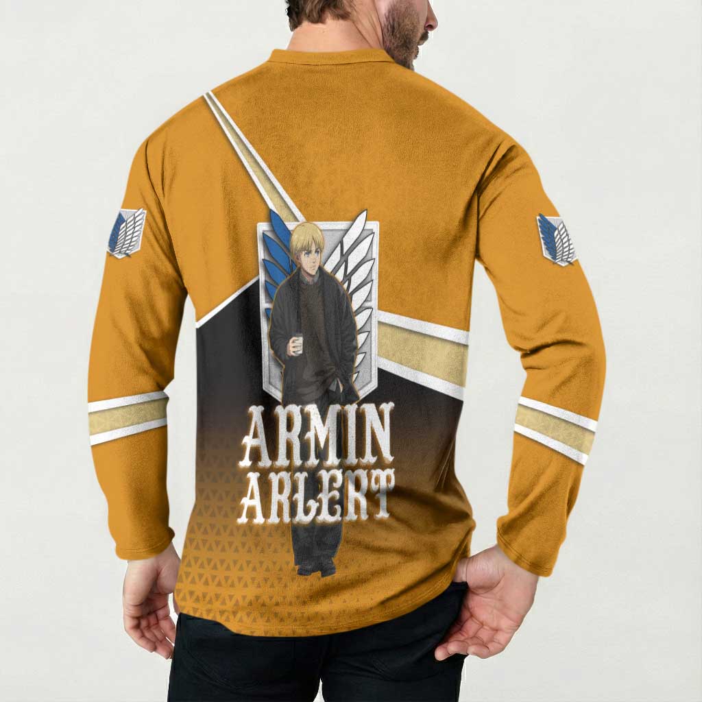 Armin Arlert Attack on Titan Button Sweatshirt Anime Casual Coffeehouse Style