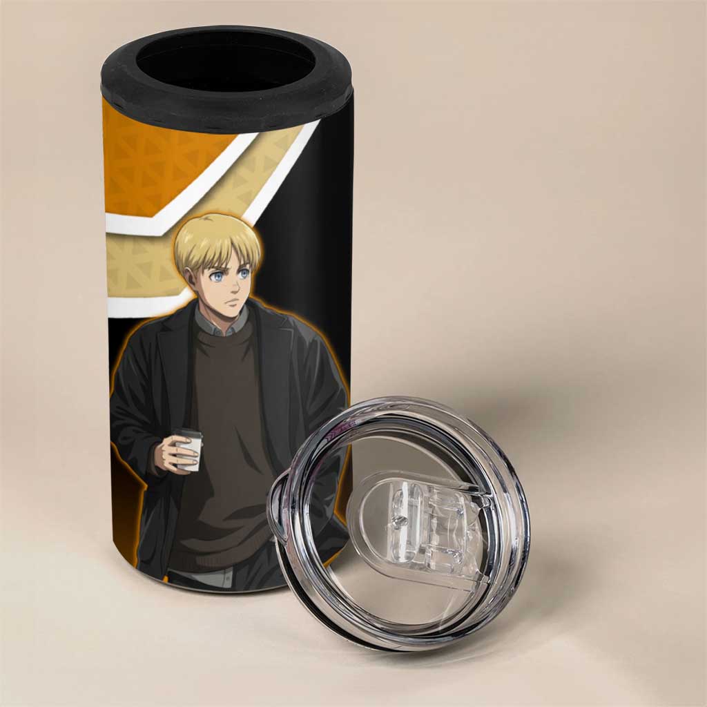 Armin Arlert Attack on Titan 4 in 1 Can Cooler Tumbler Anime Casual Coffeehouse Style