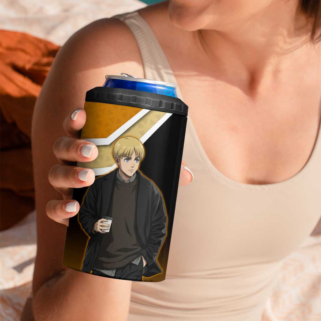Armin Arlert Attack on Titan 4 in 1 Can Cooler Tumbler Anime Casual Coffeehouse Style