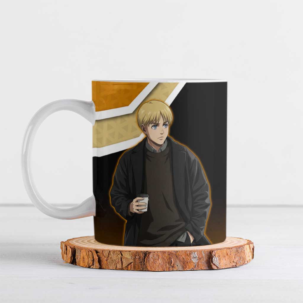 Armin Arlert Attack on Titan Ceramic Mug Anime Casual Coffeehouse Style