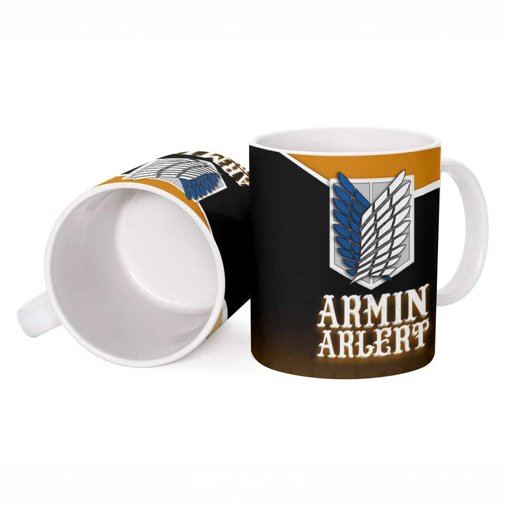 Armin Arlert Attack on Titan Ceramic Mug Anime Casual Coffeehouse Style