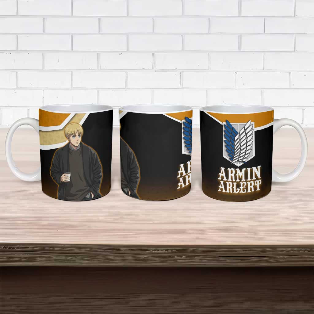 Armin Arlert Attack on Titan Ceramic Mug Anime Casual Coffeehouse Style