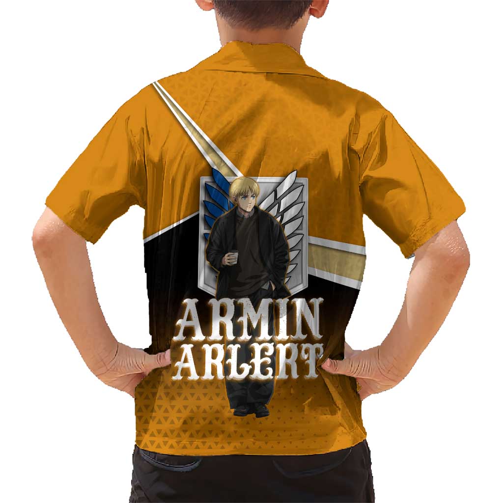 Armin Arlert Attack on Titan Family Matching Mermaid Dress and Hawaiian Shirt Anime Casual Coffeehouse Style
