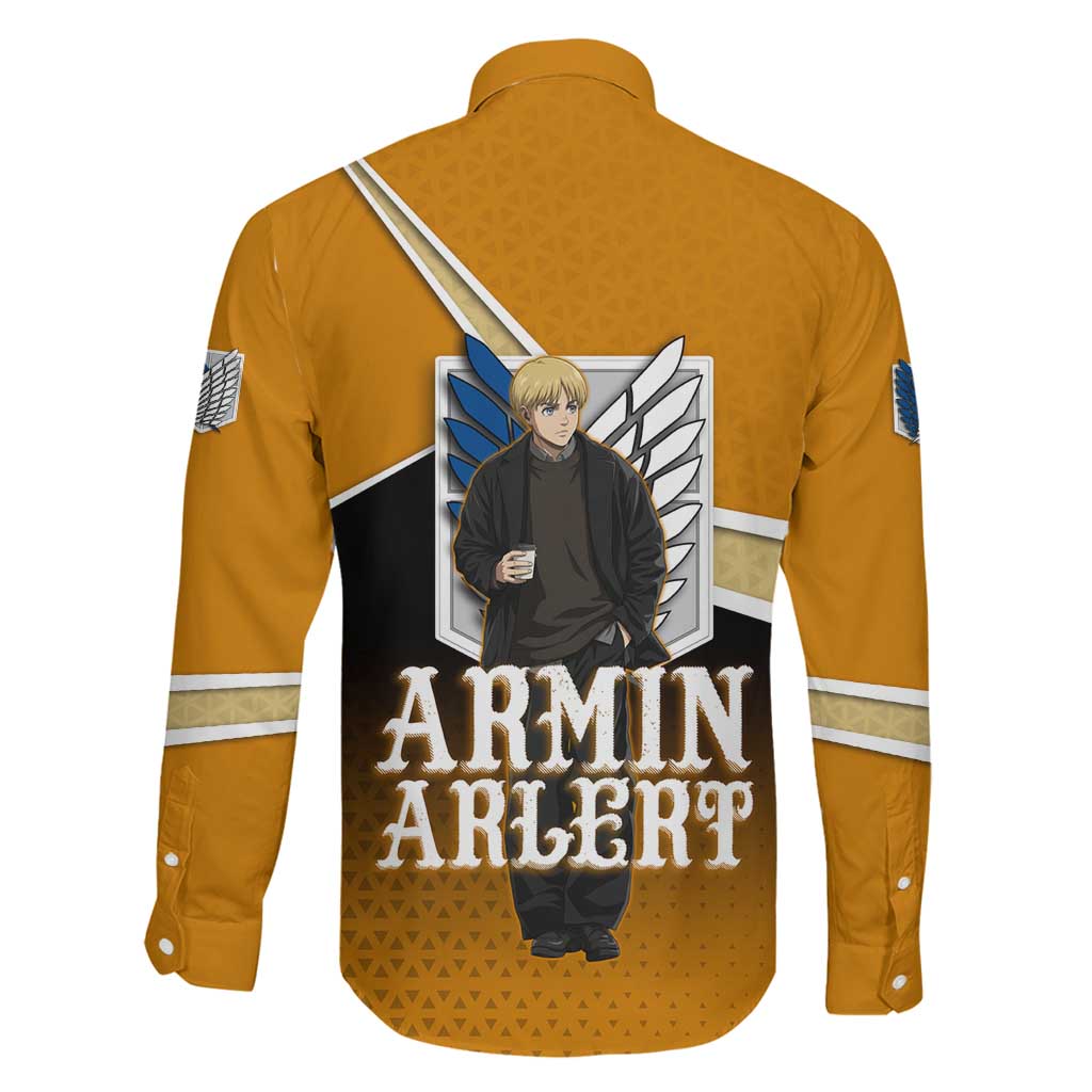 Armin Arlert Attack on Titan Family Matching Puletasi and Hawaiian Shirt Anime Casual Coffeehouse Style