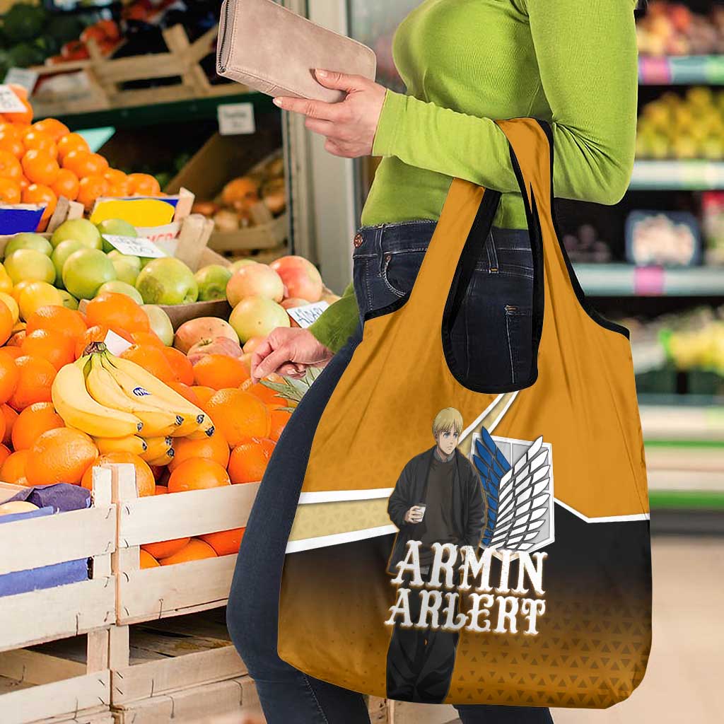 Armin Arlert Attack on Titan Grocery Bag Anime Casual Coffeehouse Style