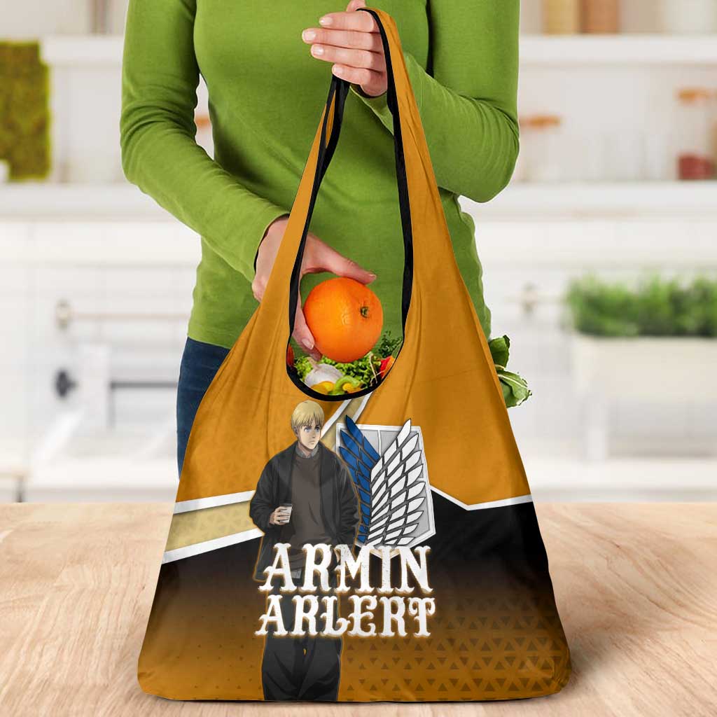 Armin Arlert Attack on Titan Grocery Bag Anime Casual Coffeehouse Style