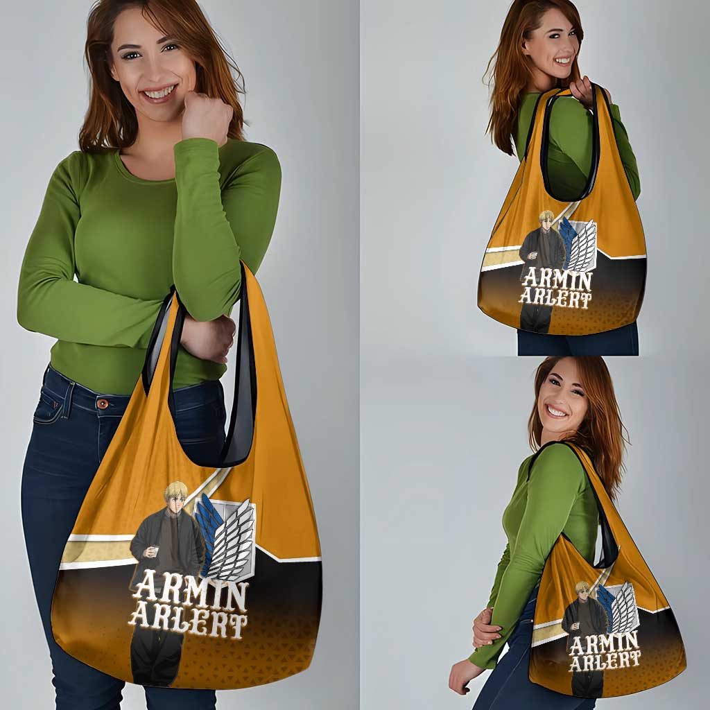 Armin Arlert Attack on Titan Grocery Bag Anime Casual Coffeehouse Style
