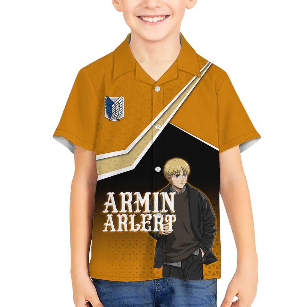 Armin Arlert Attack on Titan Hawaiian Shirt Anime Casual Coffeehouse Style