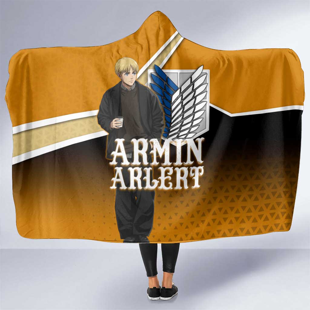 Armin Arlert Attack on Titan Hooded Blanket Anime Casual Coffeehouse Style