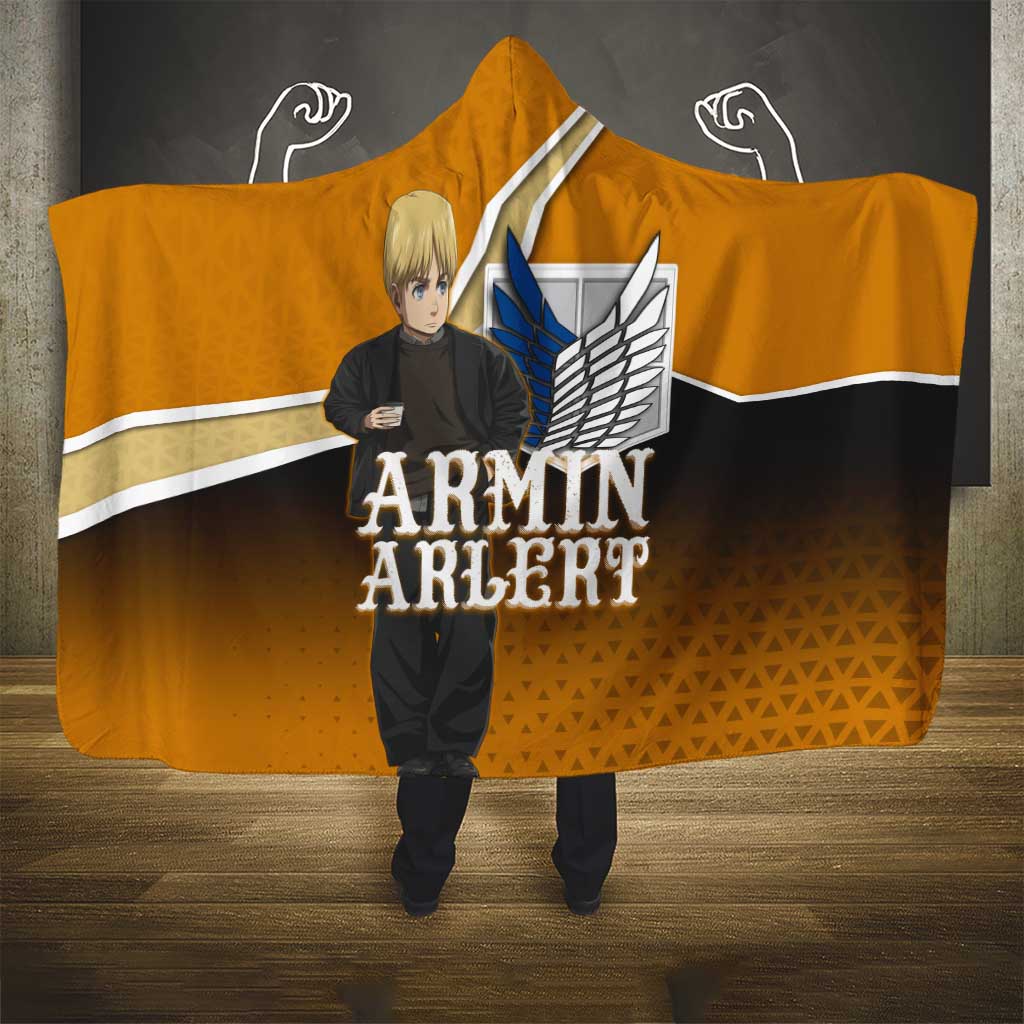 Armin Arlert Attack on Titan Hooded Blanket Anime Casual Coffeehouse Style