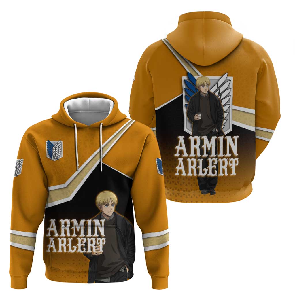Armin Arlert Attack on Titan Hoodie Anime Casual Coffeehouse Style