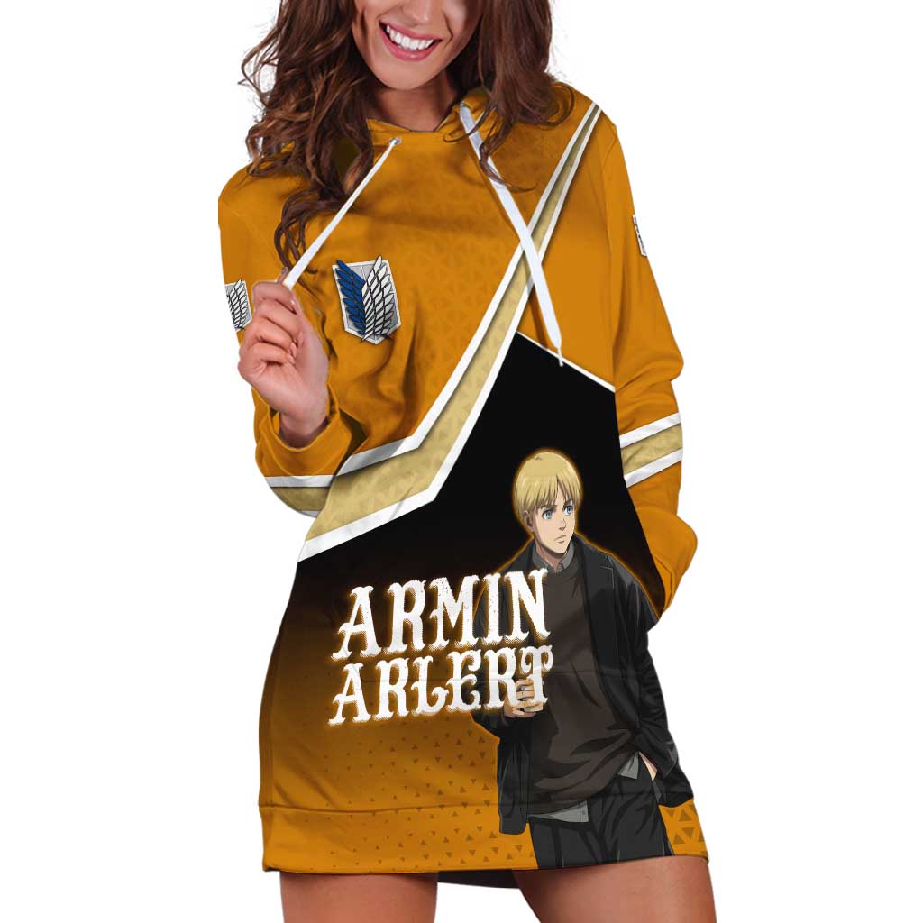 Armin Arlert Attack on Titan Hoodie Dress Anime Casual Coffeehouse Style