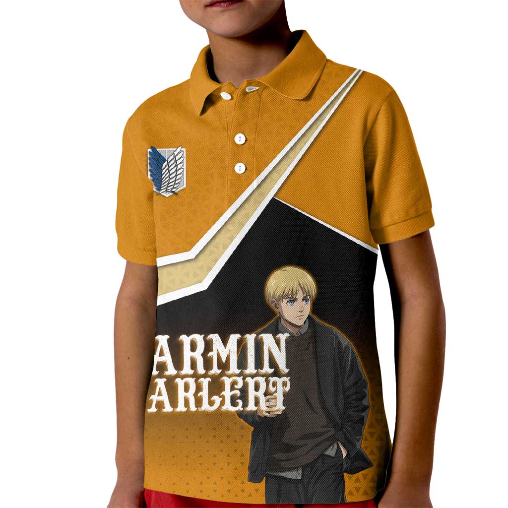 Armin Arlert Attack on Titan Kid Polo Shirt Anime Casual Coffeehouse Style