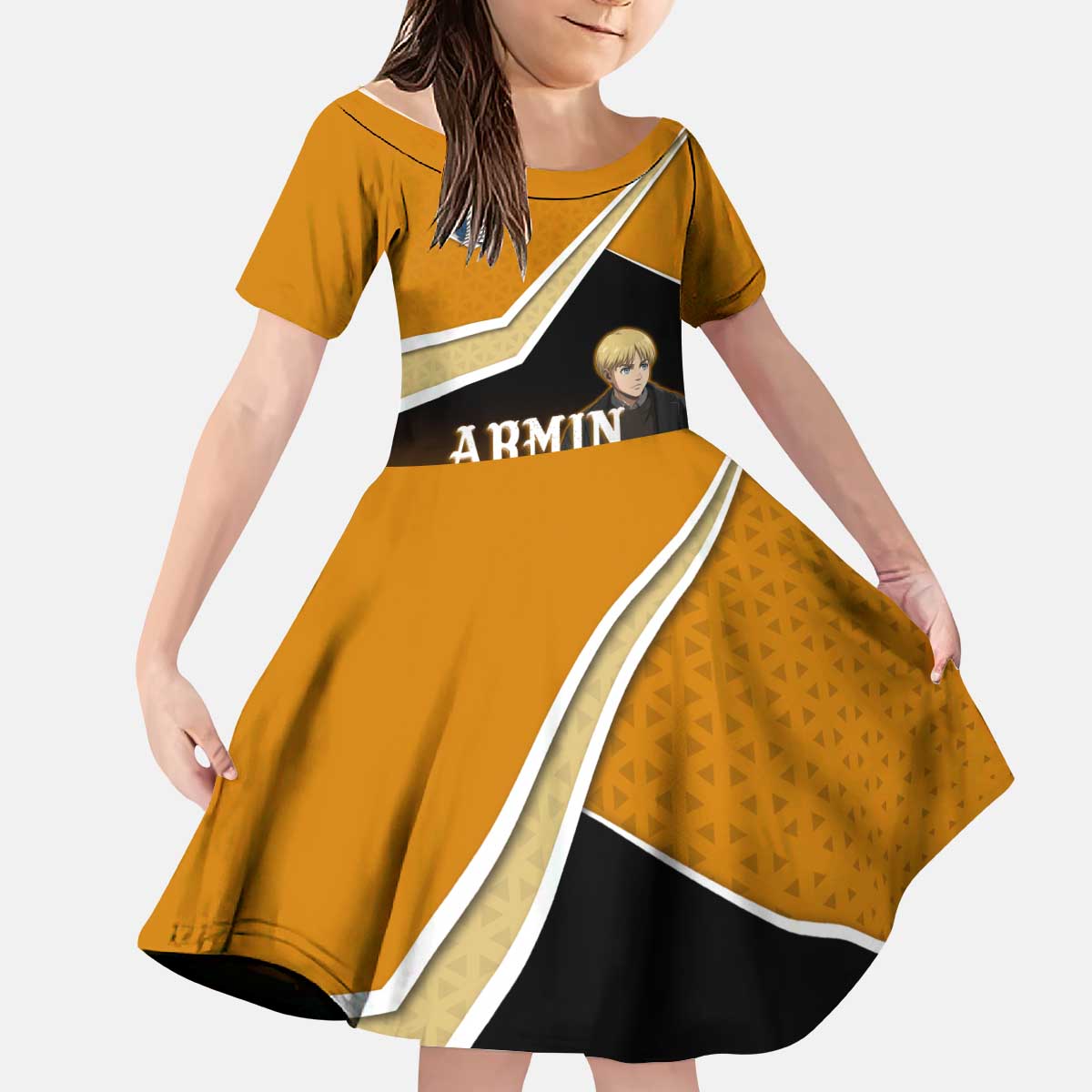 Armin Arlert Attack on Titan Kid Short Sleeve Dress Anime Casual Coffeehouse Style