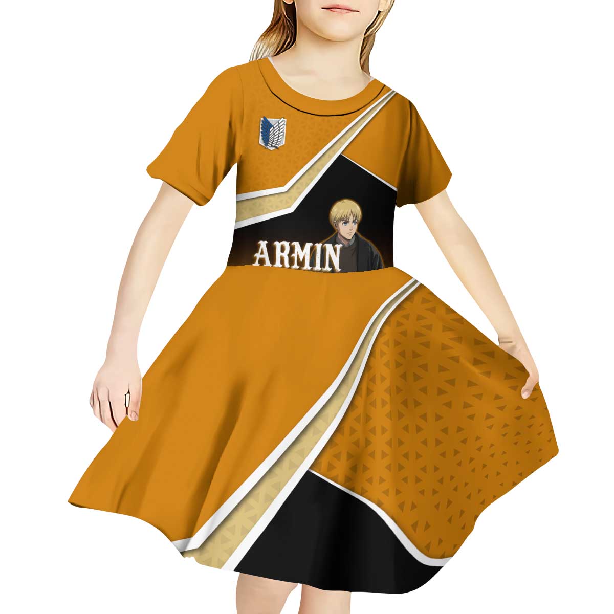 Armin Arlert Attack on Titan Kid Short Sleeve Dress Anime Casual Coffeehouse Style