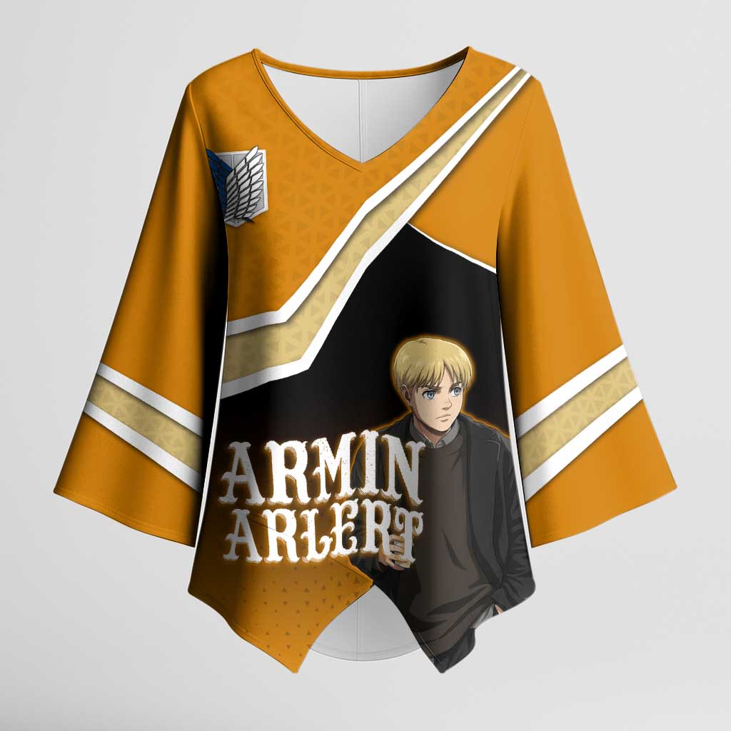 Armin Arlert Attack on Titan Kimono Sleeve Blouse Anime Casual Coffeehouse Style