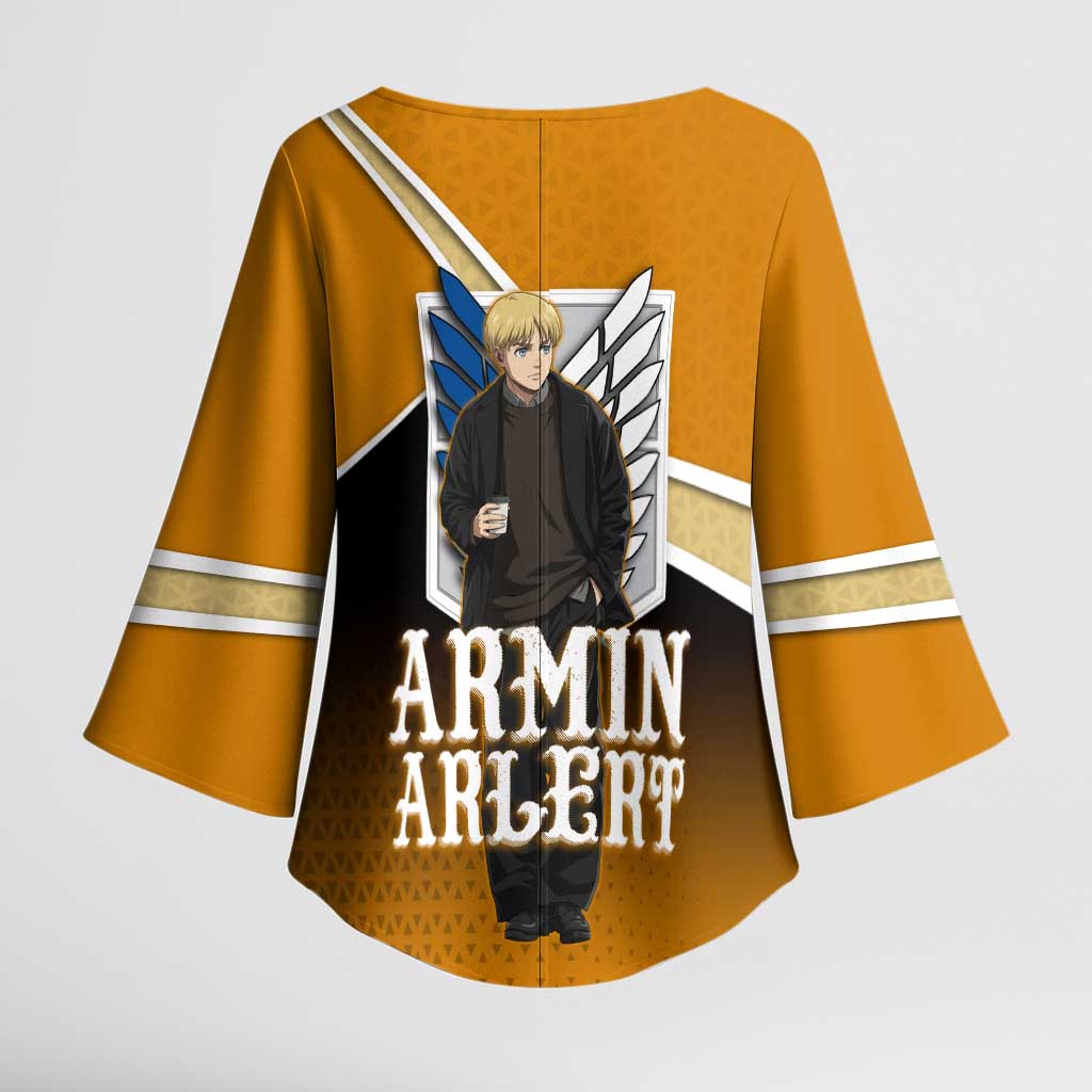 Armin Arlert Attack on Titan Kimono Sleeve Blouse Anime Casual Coffeehouse Style