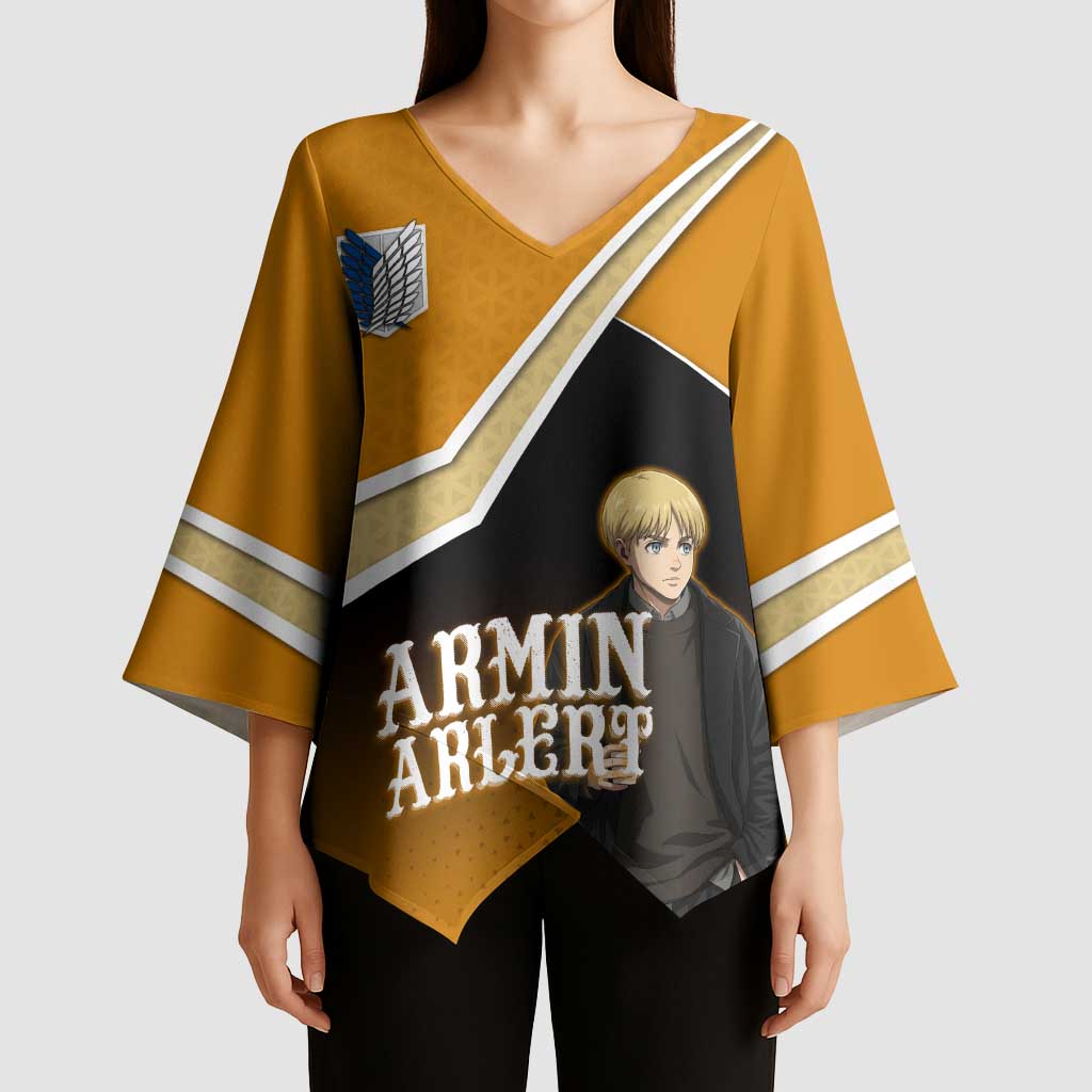 Armin Arlert Attack on Titan Kimono Sleeve Blouse Anime Casual Coffeehouse Style