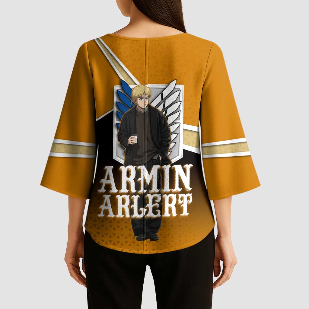 Armin Arlert Attack on Titan Kimono Sleeve Blouse Anime Casual Coffeehouse Style