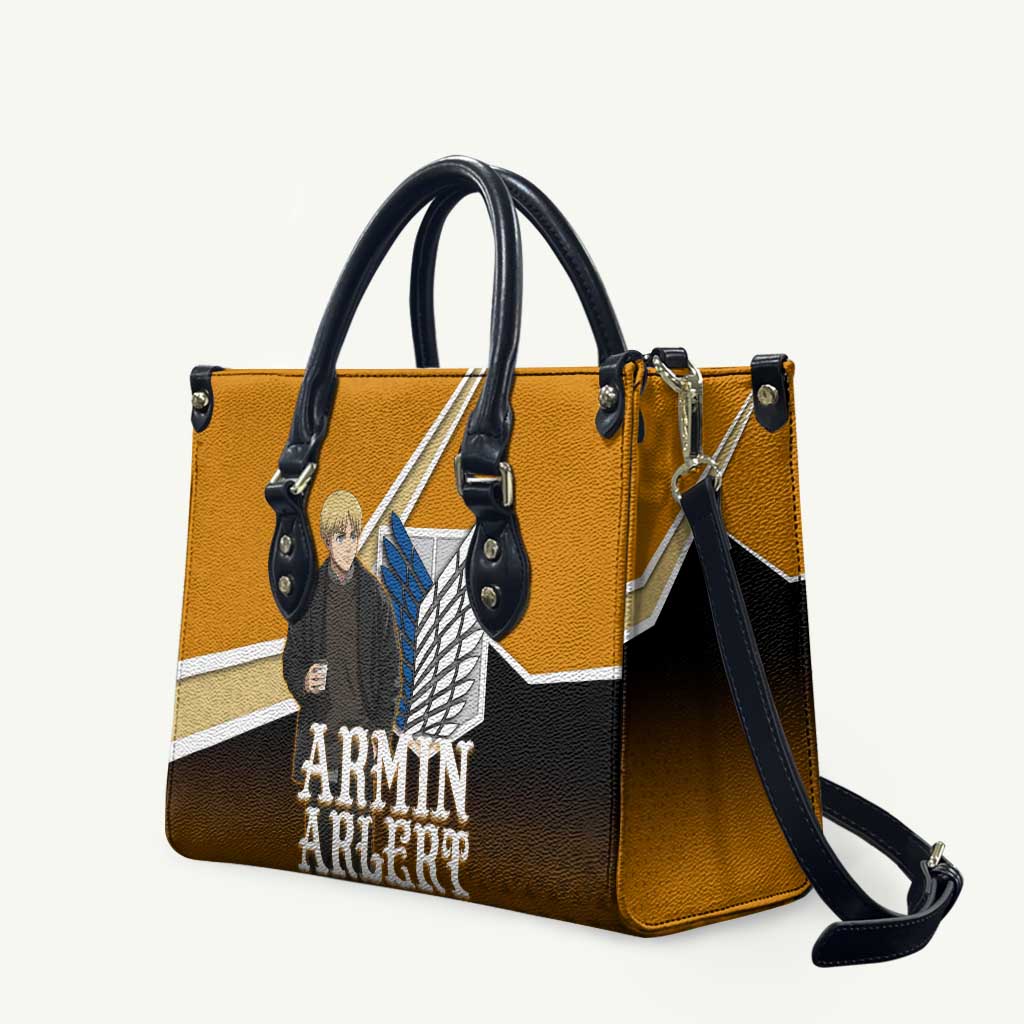 Armin Arlert Attack on Titan Leather Bag Anime Casual Coffeehouse Style