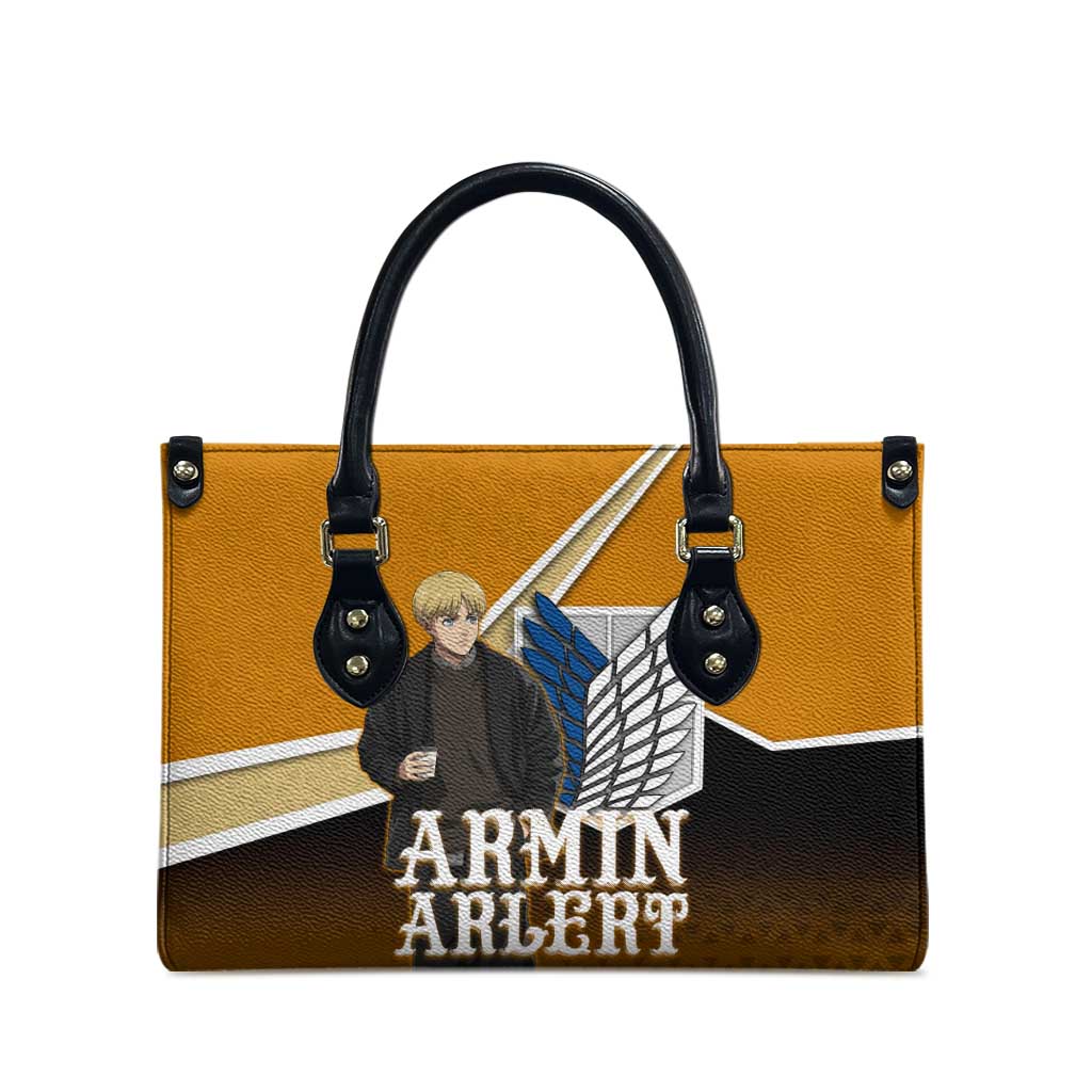 Armin Arlert Attack on Titan Leather Bag Anime Casual Coffeehouse Style