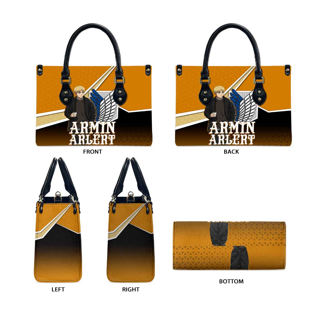 Armin Arlert Attack on Titan Leather Bag Anime Casual Coffeehouse Style