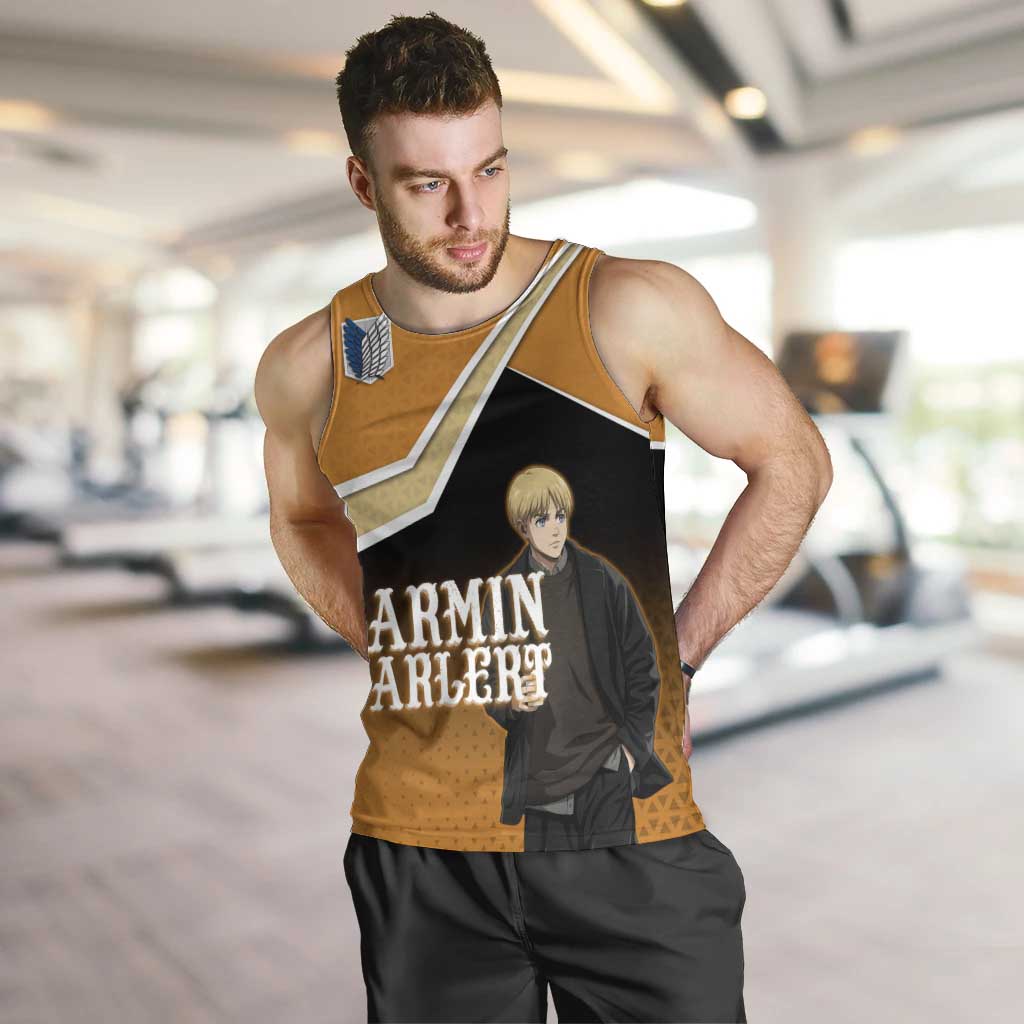 Armin Arlert Attack on Titan Men Tank Top Anime Casual Coffeehouse Style