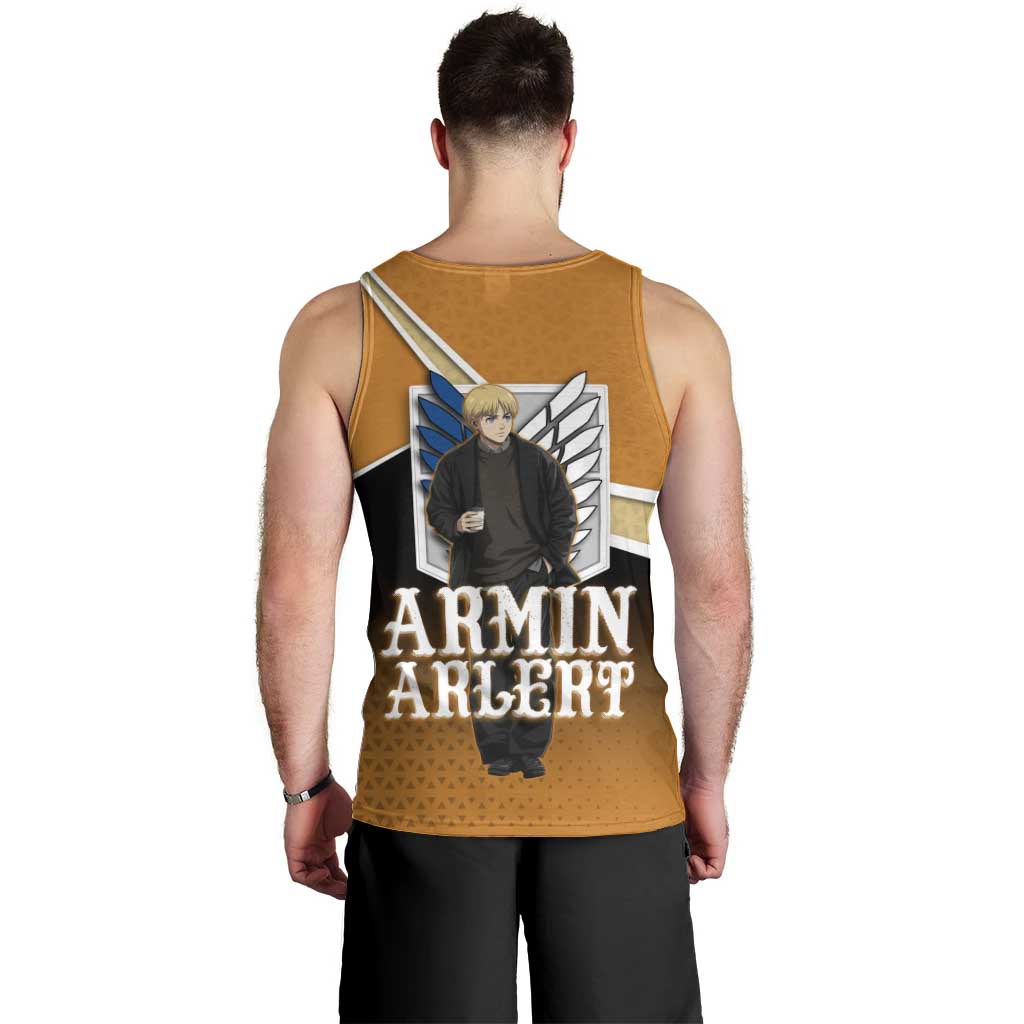 Armin Arlert Attack on Titan Men Tank Top Anime Casual Coffeehouse Style