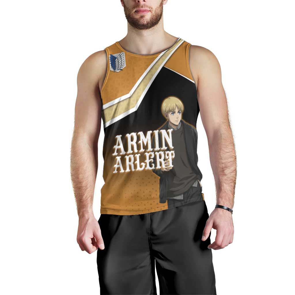Armin Arlert Attack on Titan Men Tank Top Anime Casual Coffeehouse Style