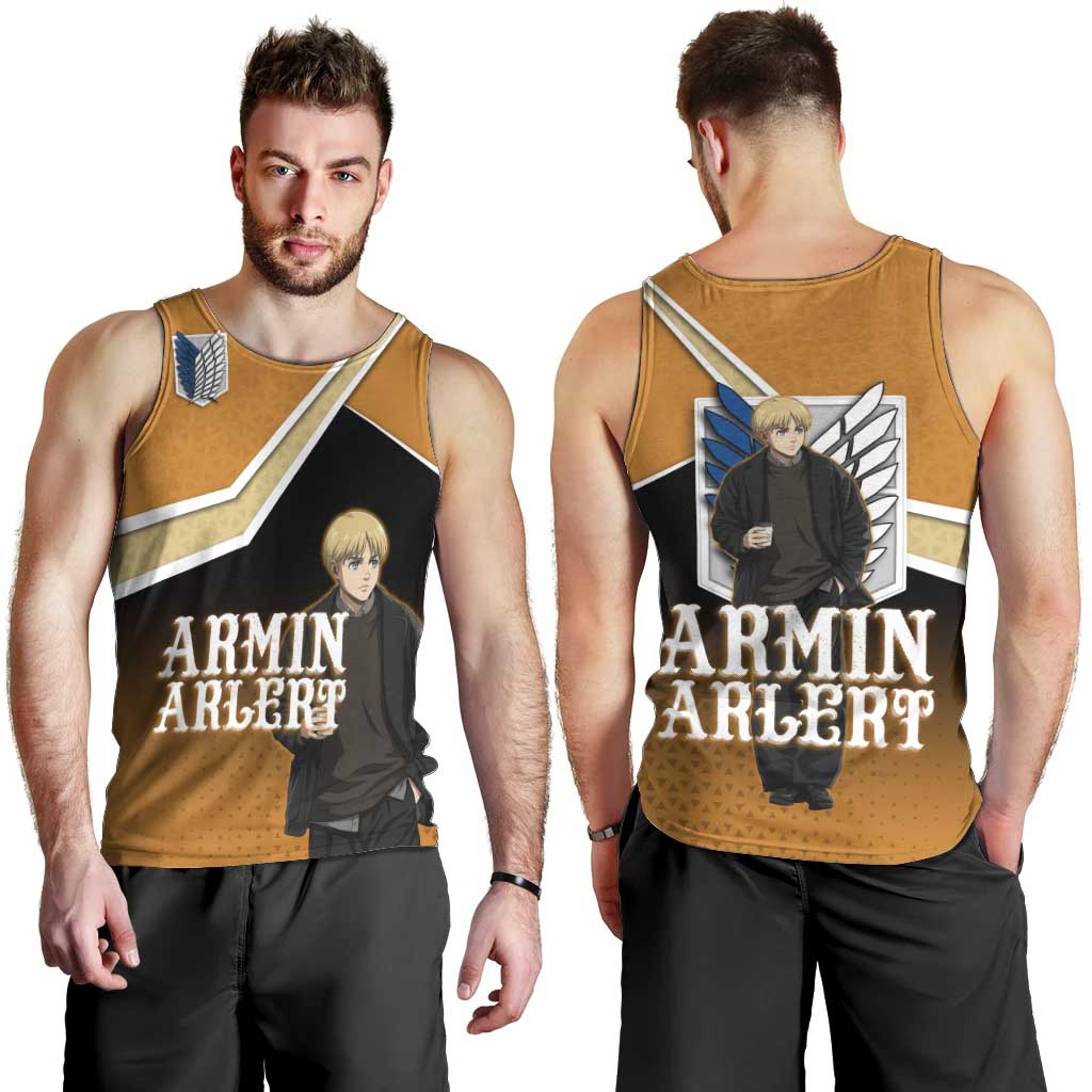 Armin Arlert Attack on Titan Men Tank Top Anime Casual Coffeehouse Style