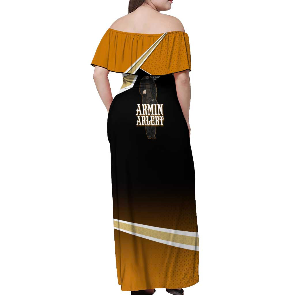 Armin Arlert Attack on Titan Off Shoulder Maxi Dress Anime Casual Coffeehouse Style
