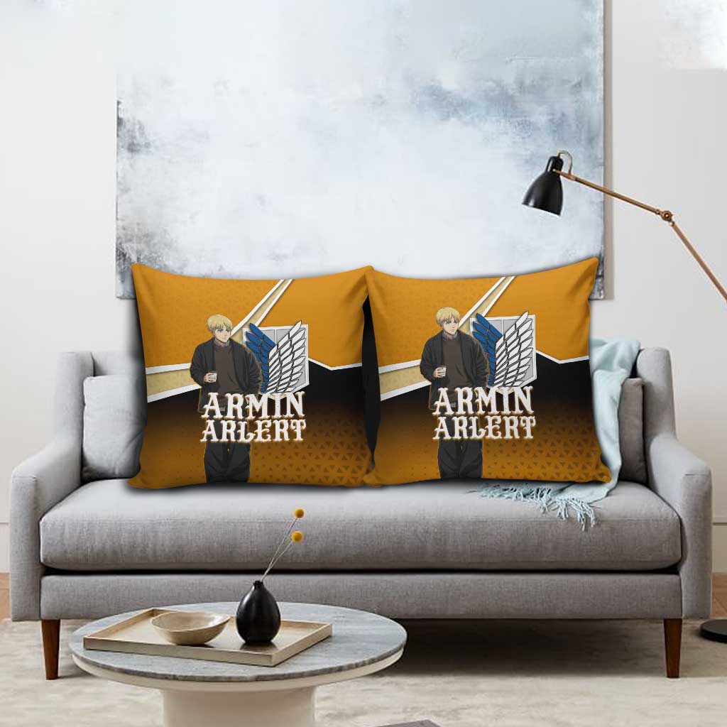 Armin Arlert Attack on Titan Pillow Cover Anime Casual Coffeehouse Style
