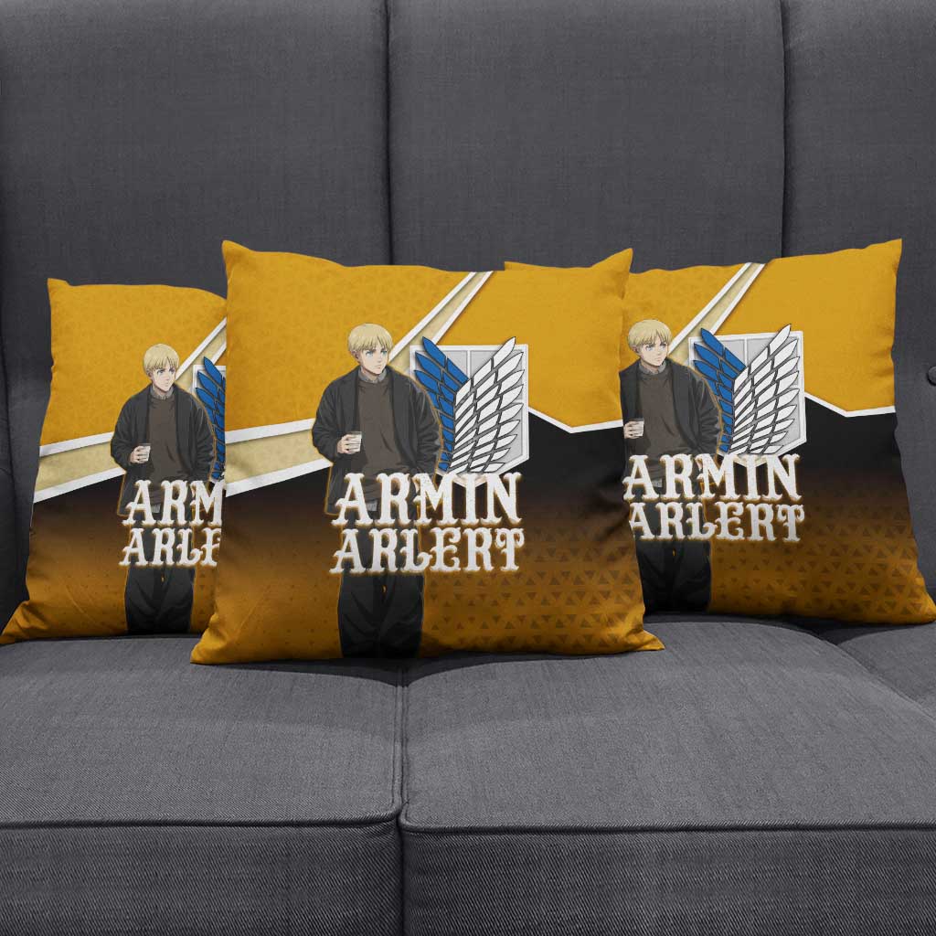 Armin Arlert Attack on Titan Pillow Cover Anime Casual Coffeehouse Style