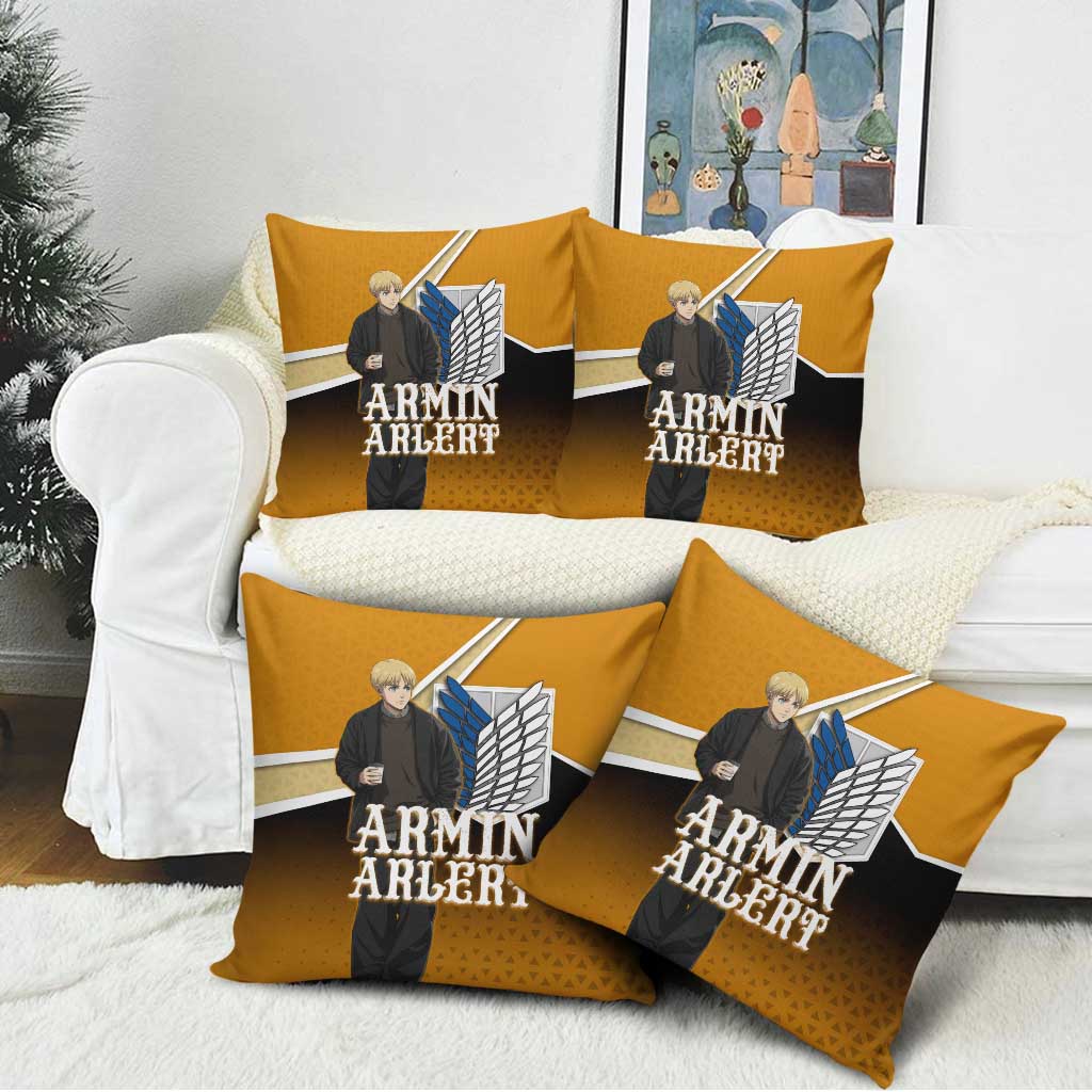 Armin Arlert Attack on Titan Pillow Cover Anime Casual Coffeehouse Style