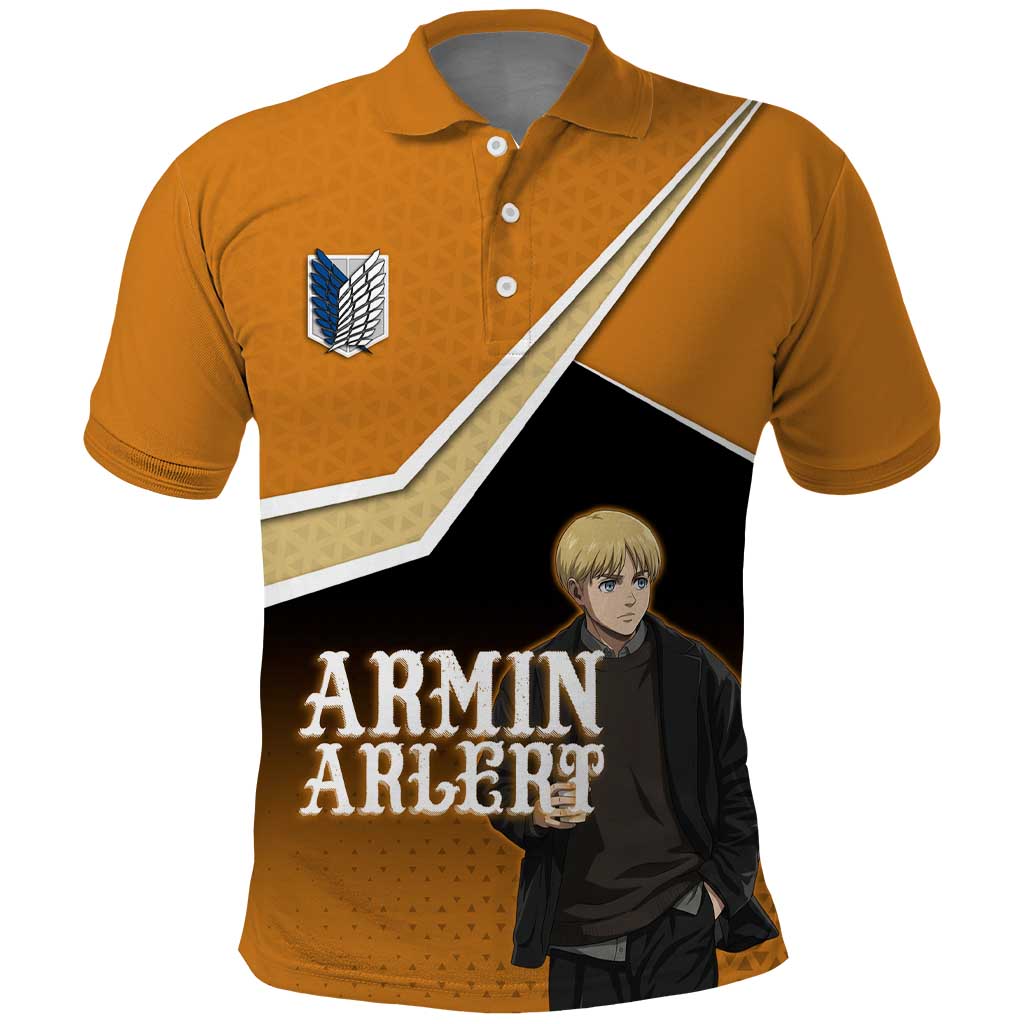 Armin Arlert Attack on Titan Polo Shirt Anime Casual Coffeehouse Style