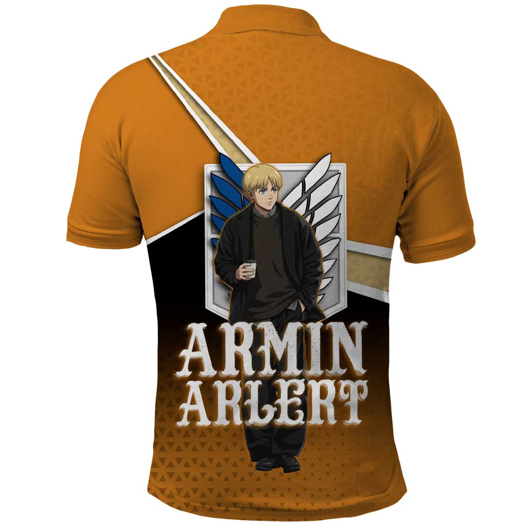 Armin Arlert Attack on Titan Polo Shirt Anime Casual Coffeehouse Style