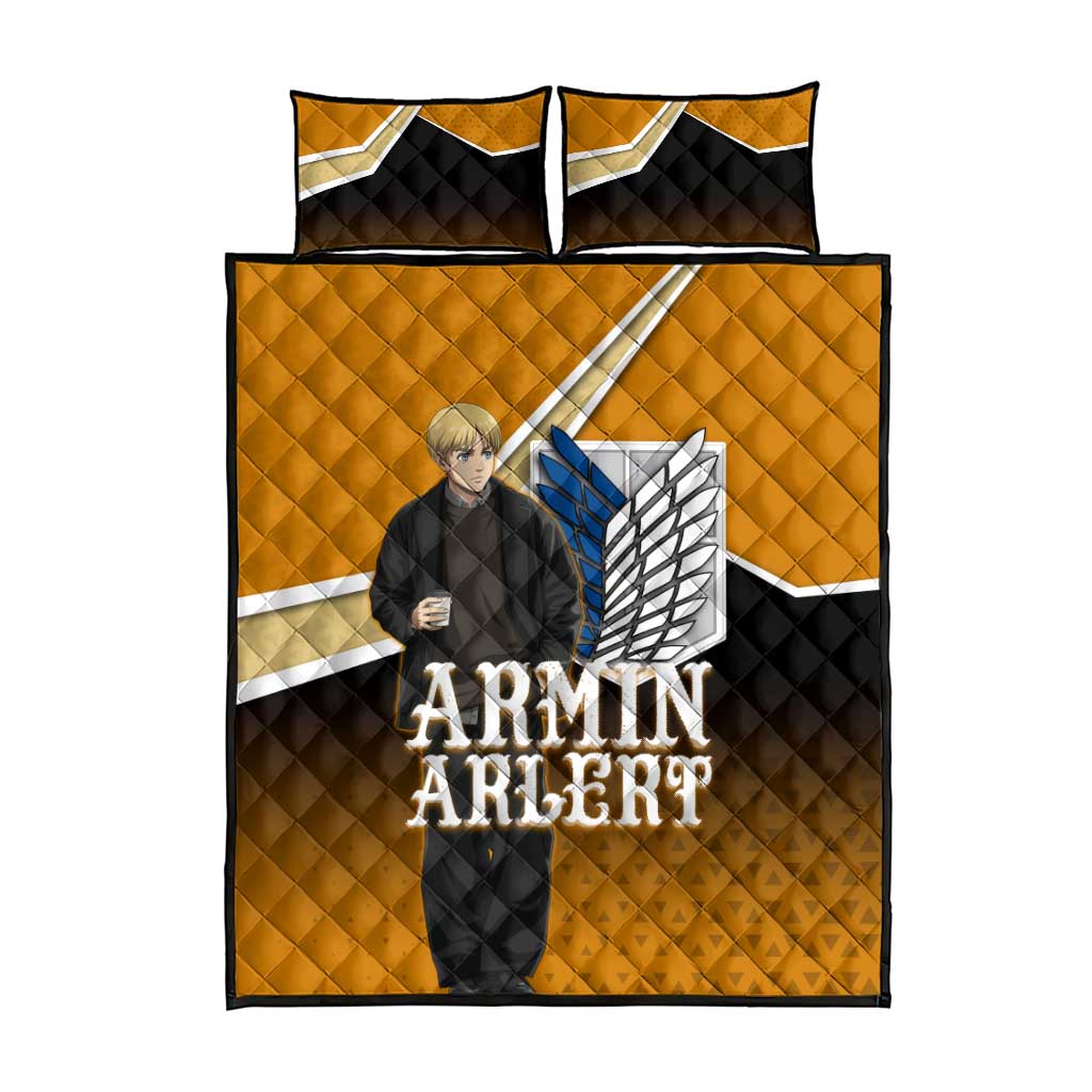 Armin Arlert Attack on Titan Quilt Bed Set Anime Casual Coffeehouse Style