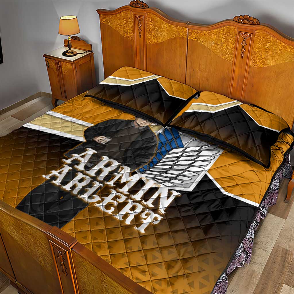 Armin Arlert Attack on Titan Quilt Bed Set Anime Casual Coffeehouse Style