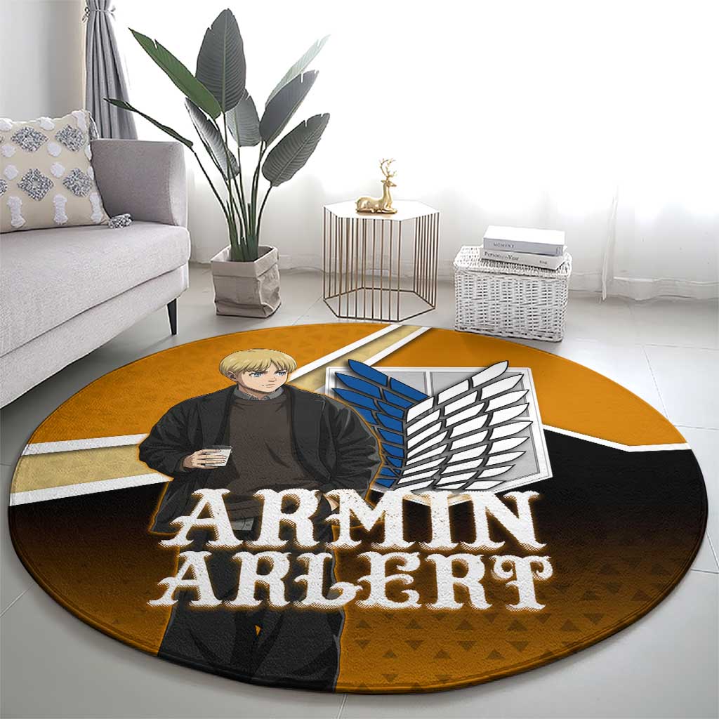 Armin Arlert Attack on Titan Round Carpet Anime Casual Coffeehouse Style