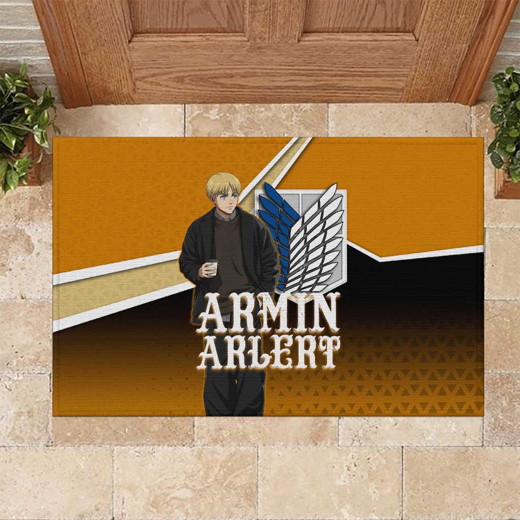 Armin Arlert Attack on Titan Rubber Doormat Anime Casual Coffeehouse Style