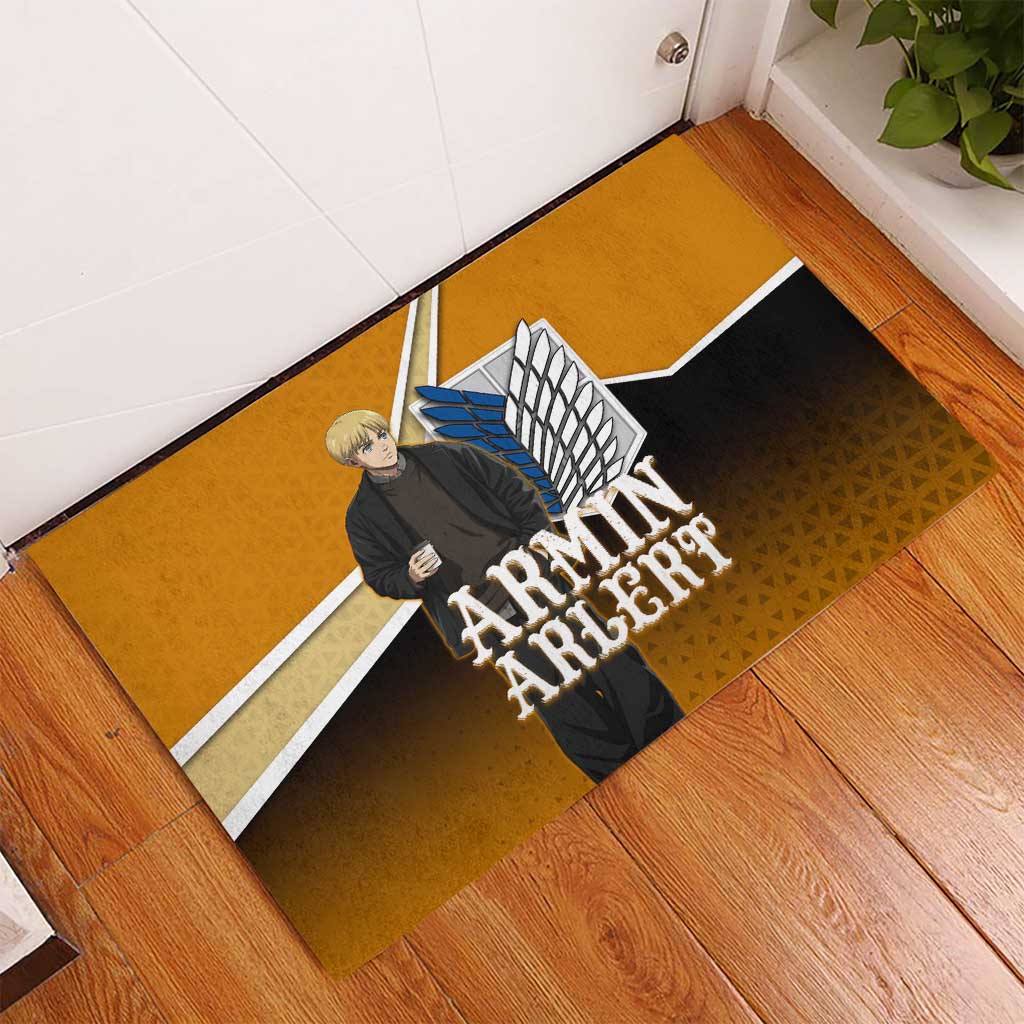 Armin Arlert Attack on Titan Rubber Doormat Anime Casual Coffeehouse Style