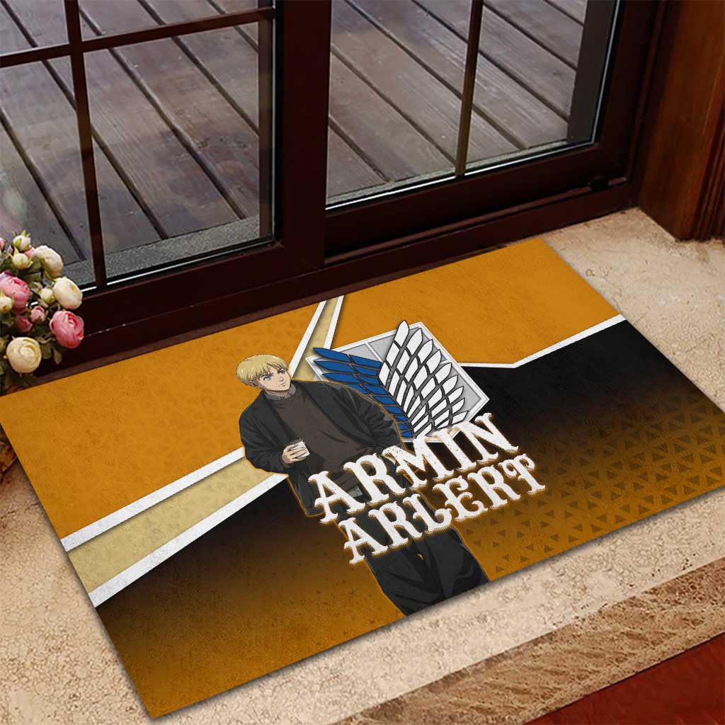 Armin Arlert Attack on Titan Rubber Doormat Anime Casual Coffeehouse Style