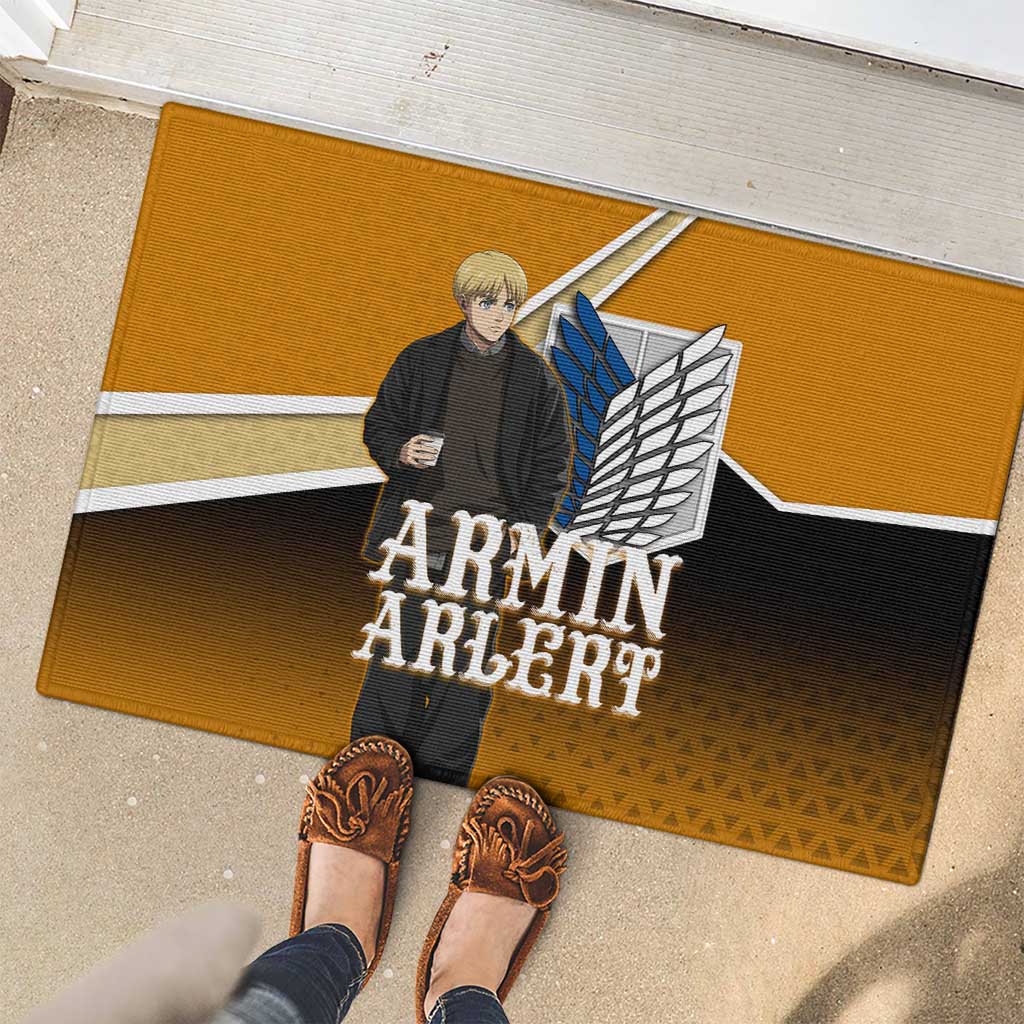 Armin Arlert Attack on Titan Rubber Doormat Anime Casual Coffeehouse Style