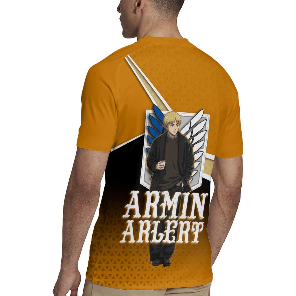 Armin Arlert Attack on Titan Rugby Jersey Anime Casual Coffeehouse Style