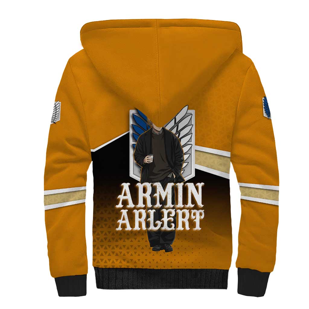 Armin Arlert Attack on Titan Sherpa Hoodie Anime Casual Coffeehouse Style